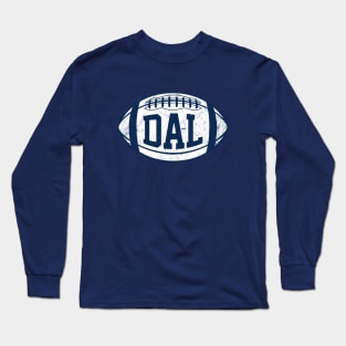 DAL Retro Football - Navy Long Sleeve T-Shirt